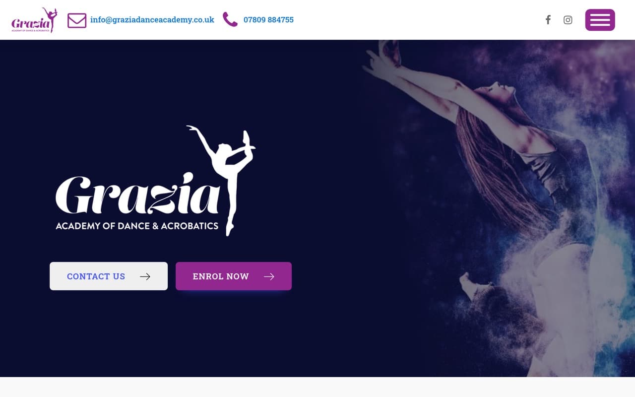Grazia Dance Academy website