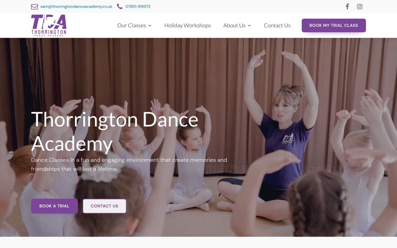 Thorrington Dance Academy website
